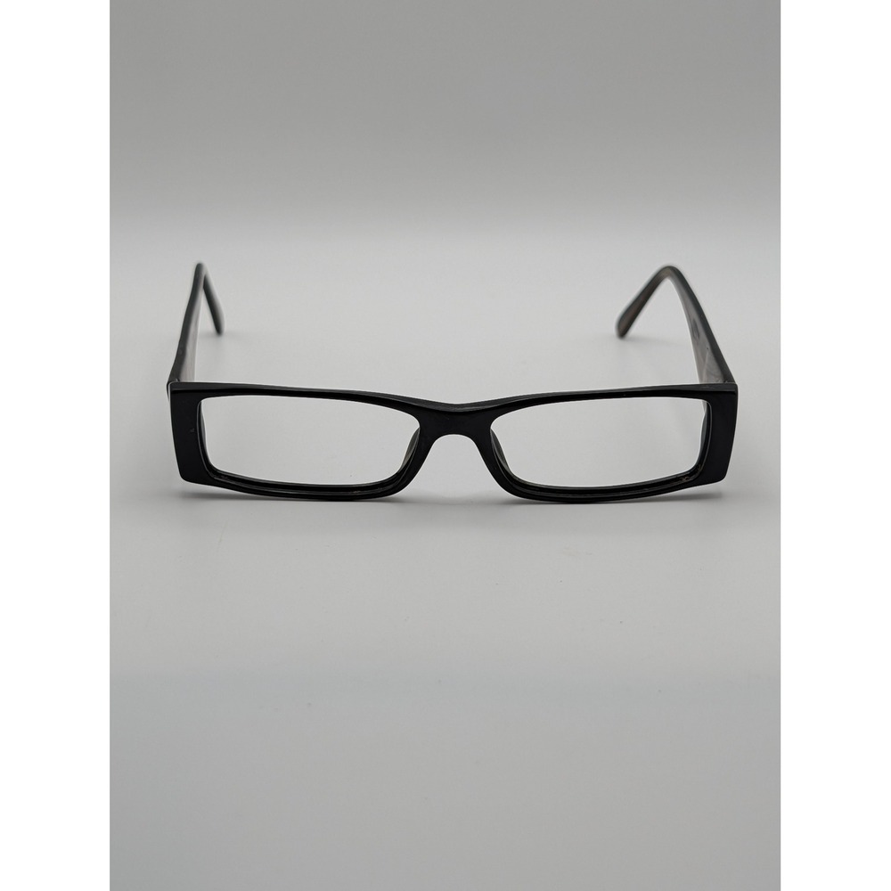 Prada VPR16H Black Brown Narrow Rectangle Eyeglasses Frames Only 51-15 Italy